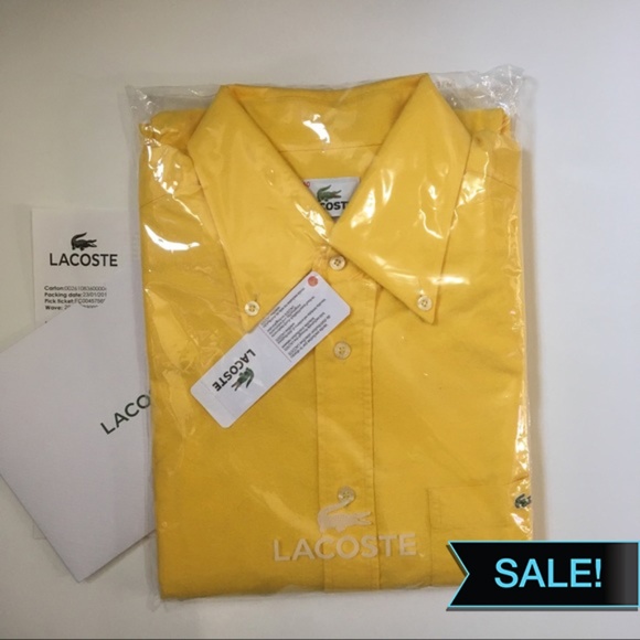 Lacoste Men's Long Sleeves Button-Down Shirt - Picture 1 of 6